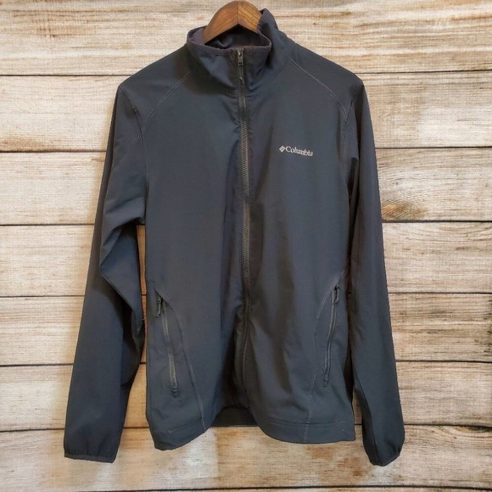 Columbia Soft Shell Jacket Full Zip Black Small